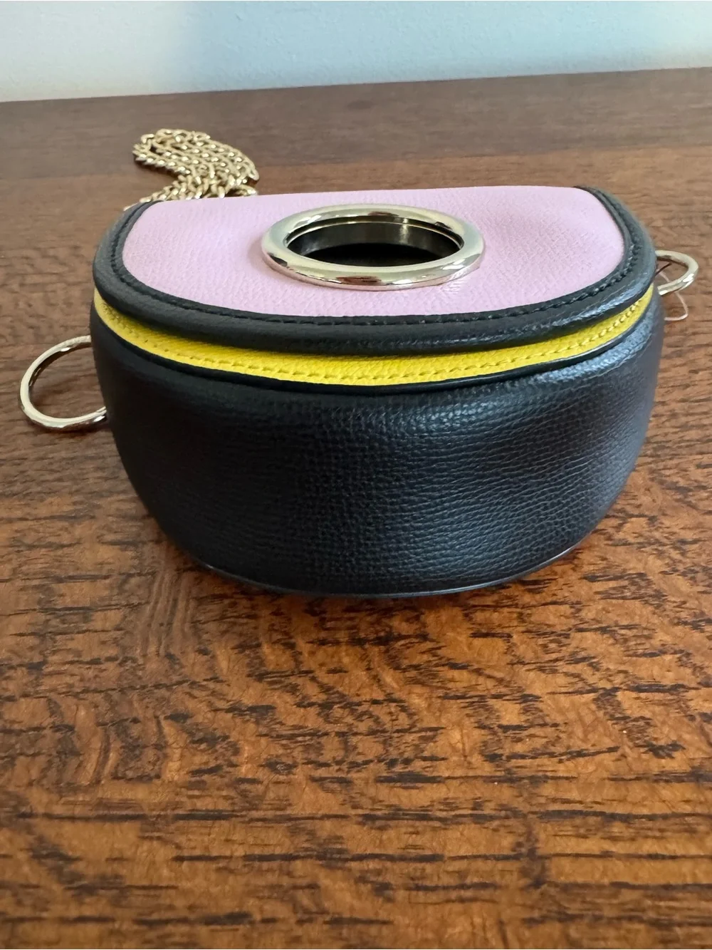 NWT Henri Bendel Mini Colorblock Saddle Bag Crossbody - Picture 3 of 14